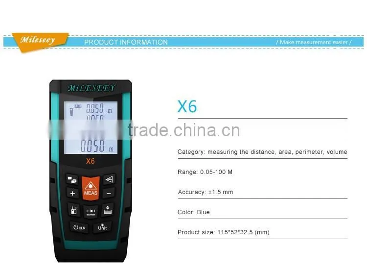 2016 New Laser Measuring Distance Measurement Mini Digital Multimeter Laser Meter Laser Tape Measure Meter