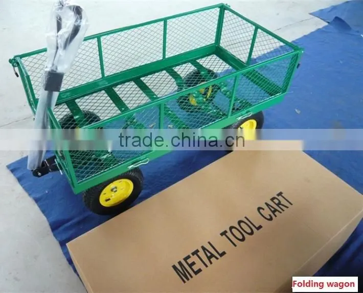 folding metal wagon beach hand cart