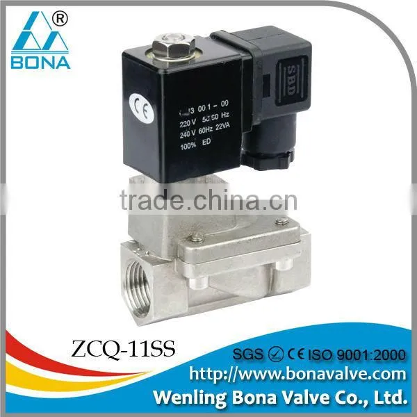 Female 3/8"1/2"3/4"1" stainless steel DC 12V 24V open air electric valve ZCQ-10SSK