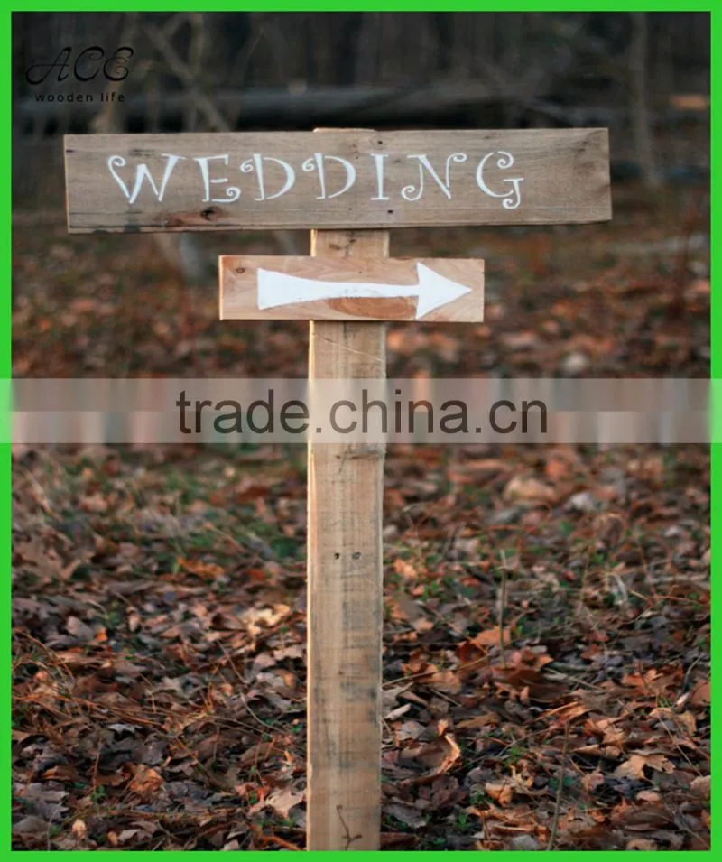 Rustic wedding roadside sign Rustic wooden sign