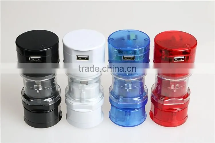 2016 promotion gift item multi world international travel adapter low price with USB port from china factory directly