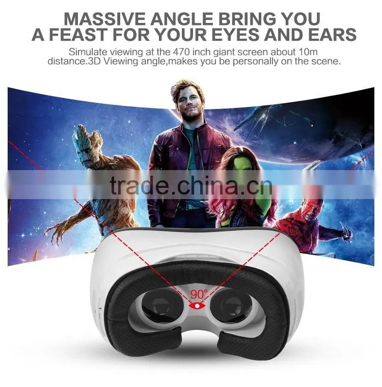2016 New Arrival All In One Vr 3d ABS Plastic VR Glasses 3D glasses