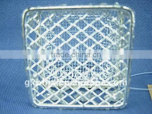 Square silver wire christmas container box