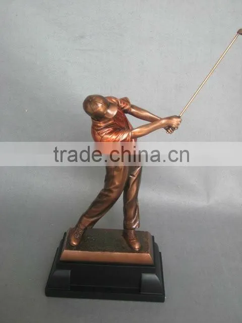 Resin copper golf keepsake for beloved