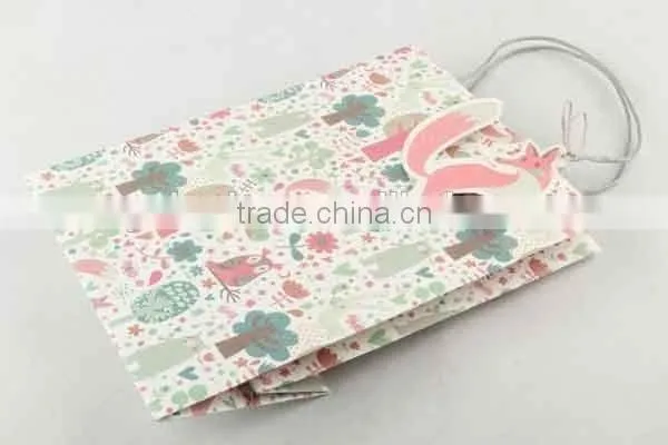 Colorful Shopping Paper Bag With Card /Printed Foldable Gift Bag