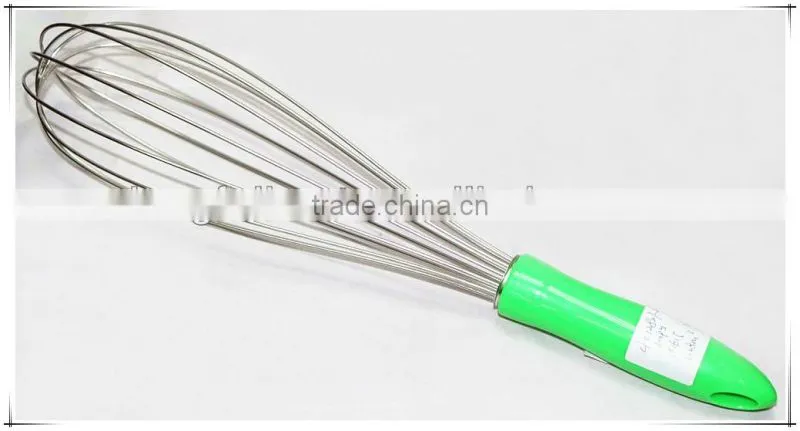 100% food grade material 10'' stainless steel spiral egg beater / egg whisk
