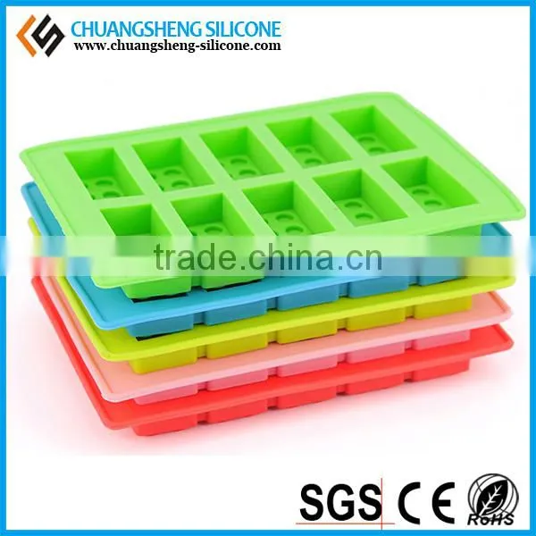 FDA grade silicone fridge square piece ice cream mold tooling
