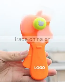 Eco-Friendly Cartoon Apple Hand Pressure Fan,Apple cartoon children Mini hand pressure fan,Children's toy fan LS Eplus