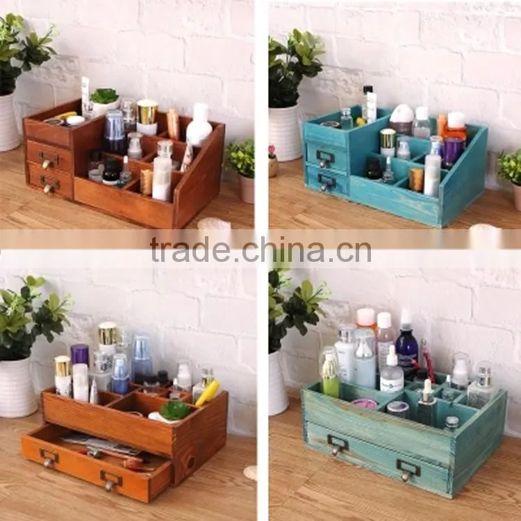 Trendy superior colorful exquisite jewelry organizer keepsake durable storage wood box