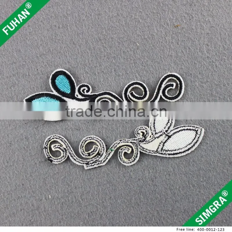 Hangzhou Garment Accessories Custom Design Hats Sewing Embroidery Badges
