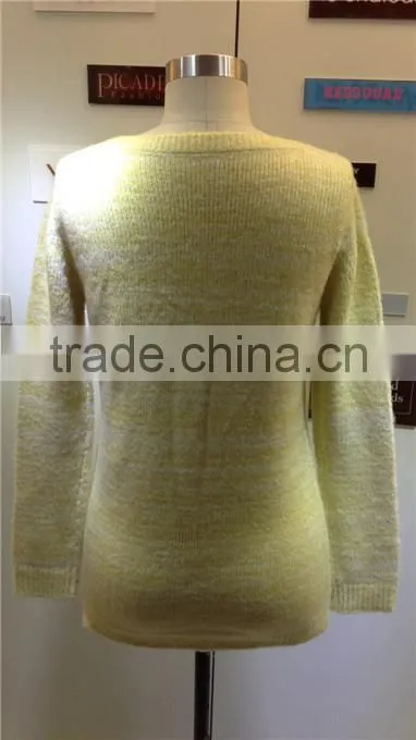 2015 fashion lady knitted dress with long sleeve