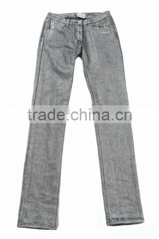 newest fashion denim jeans design capris dark color slim fit latest jeans pants girls