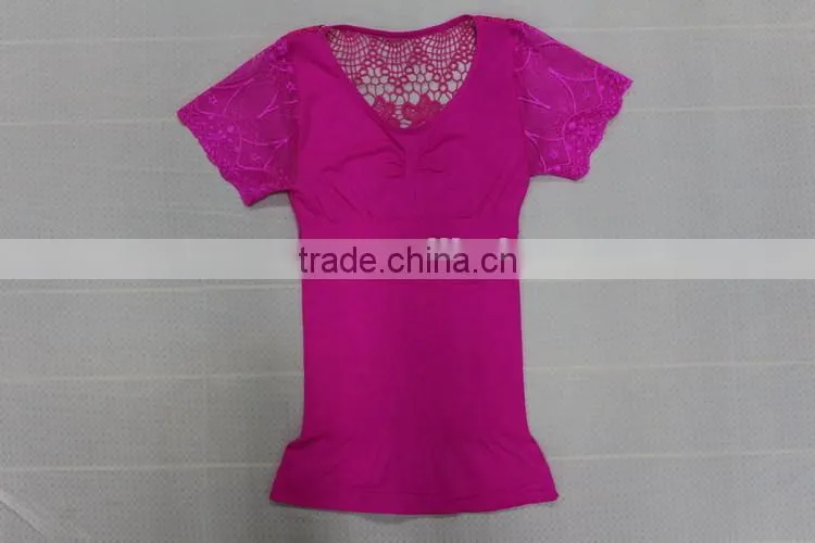 Ladies lace top seamless top