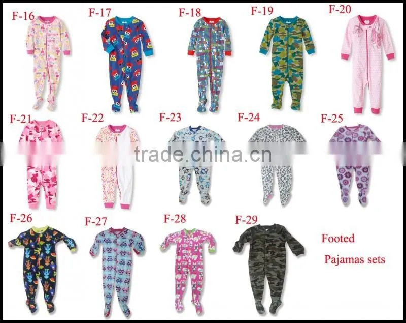 TinaLuLing 100% cotton Unisex Red Winter One piece Sleepwear Kids Footed Pajamas