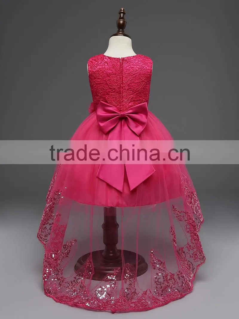 Customize frock design for baby girl 2017 Summer & Autumn kids baby girl dress colorful puffy flower dress children clothes