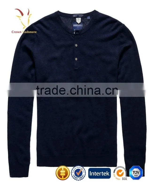 Mens Royal 100% Cashmere Pullover Knitwear