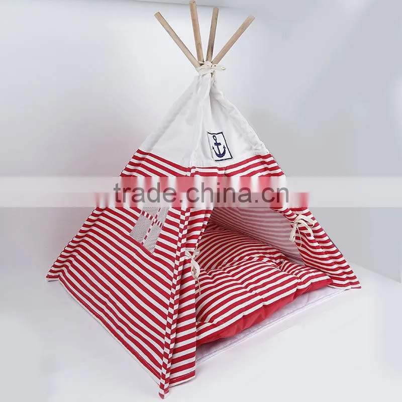 R1932H Hot Sale Wood Outdoor Pet Dog Cat Teepee Tent/Cat Teepee