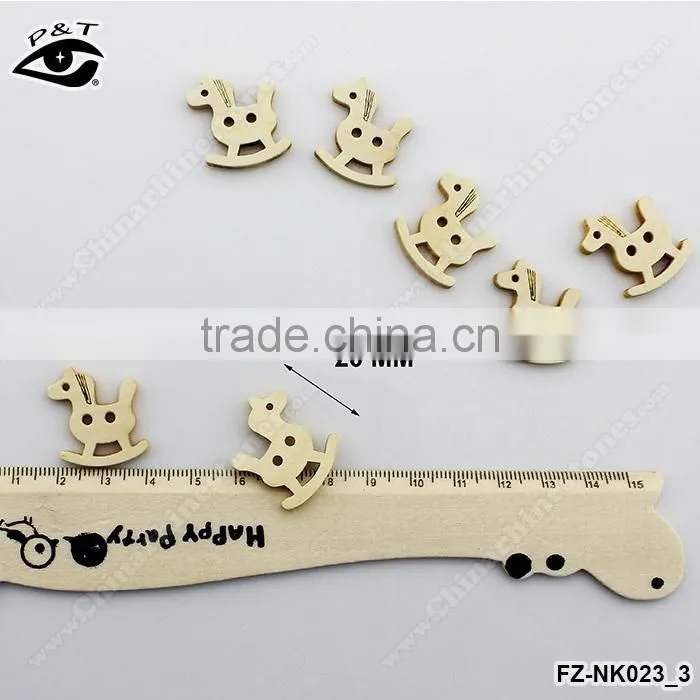20X22MM Animal Horse Shape Button Wood Buttons for Clothing DIY Sewing Accessories Decorations