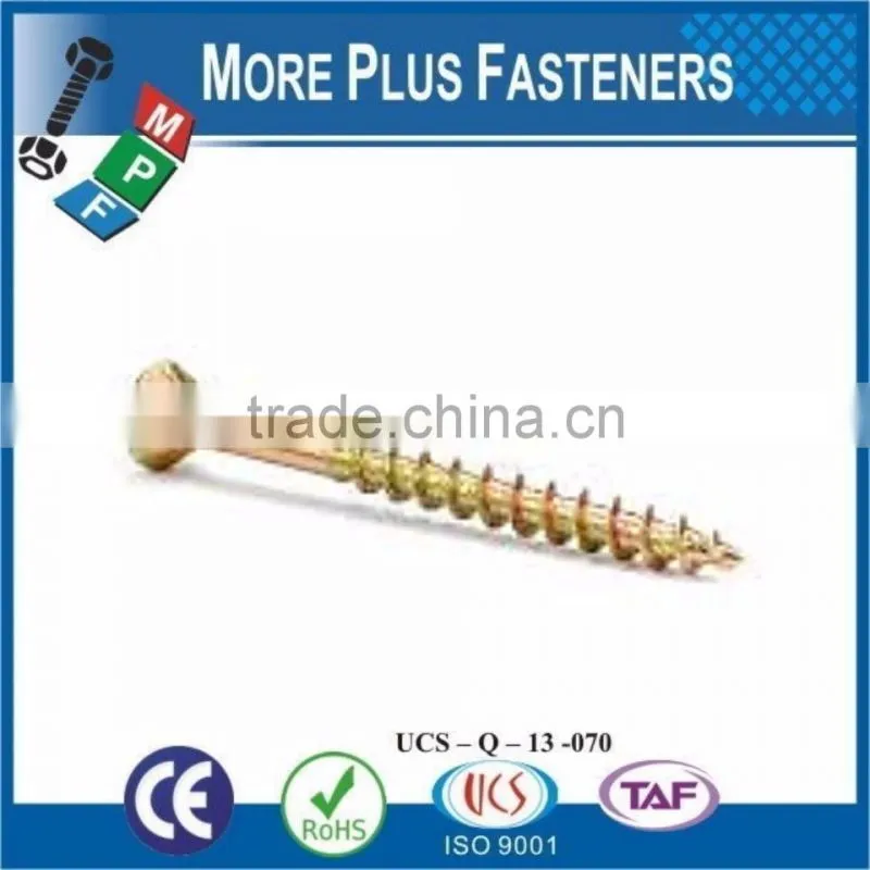 Made in Taiwan Pozi Drive Countersunk Six Lobe Chipboard Screw
