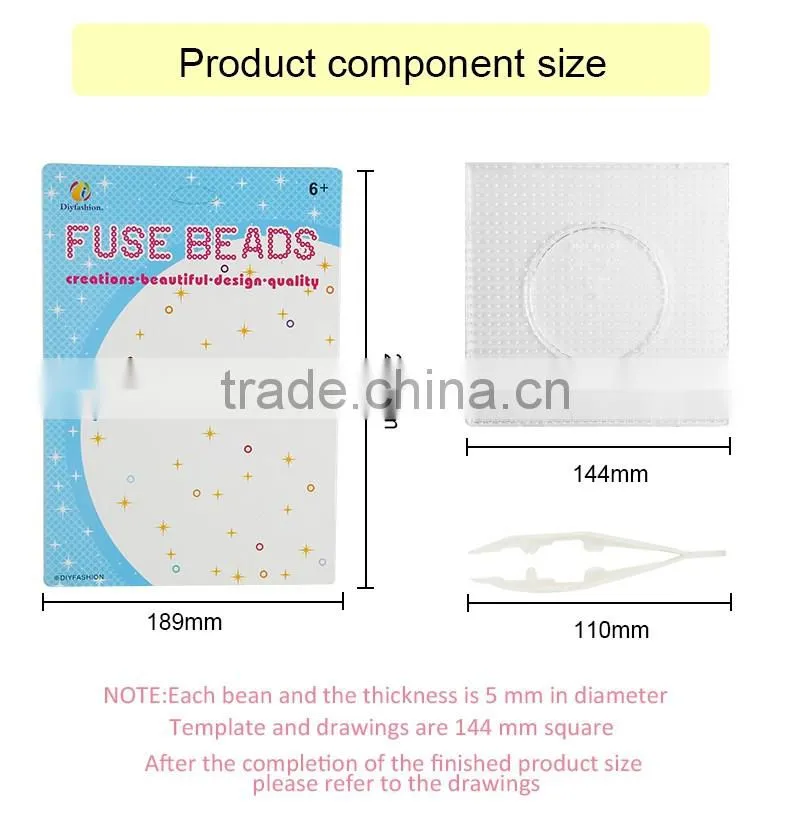 Diyfashion 5mm hama perler fuse beads the Ice cream cone set with puzzle iron paper and twezzer hama beads toys for kids 18025