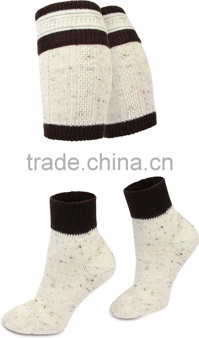 Bavarian Calf Socks Brown-green