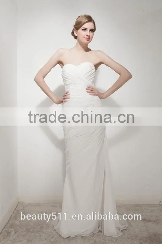 wedding gowns 2017 bridal dress Shoulder belt chiffon sleeveless elegant prom wedding gowns Mermaid Lace wedding dress AS307