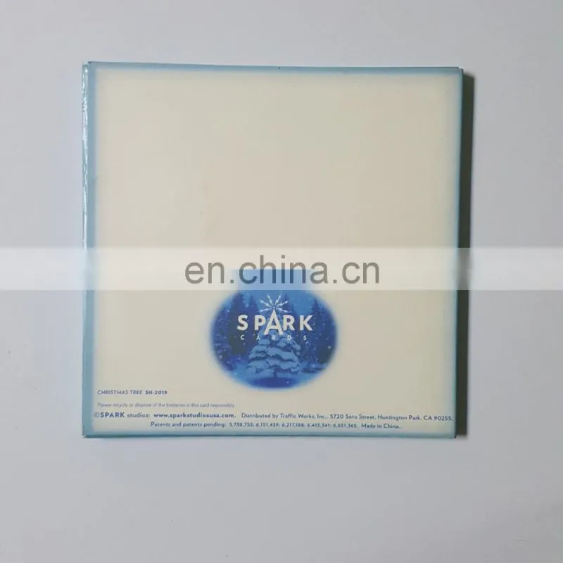 Custom merry printing musical christmas greeting card for kid