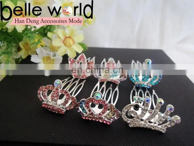 Wedding Mini Tiara Rhinestone Hair Comb Clip