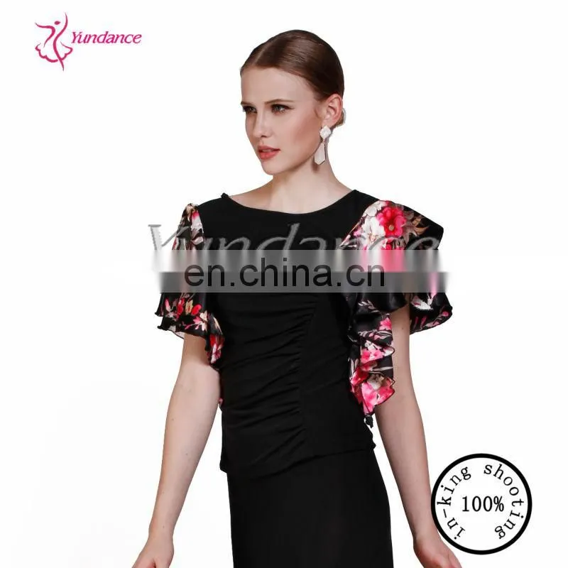 AB024 Flower Print Dance Performance Wear Dance Costumes Cloth