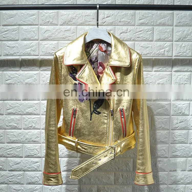 Womens Leather Coat Short Design Outerwear Jacket Motorcycle Formal Jacket