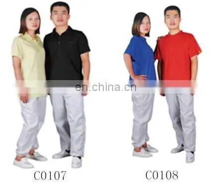 12 years supplier Maxsharer manufacture esd antistatic short sleeve work shirt