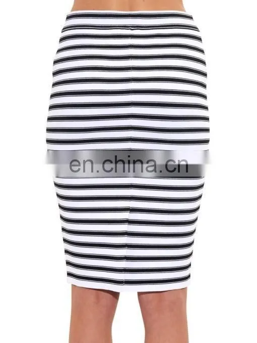 2016 New arrivel striped pencil skirt