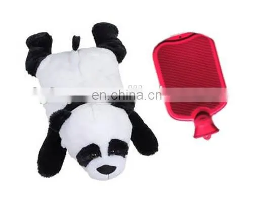 Plush materails panda shape hot water bottle plush cover