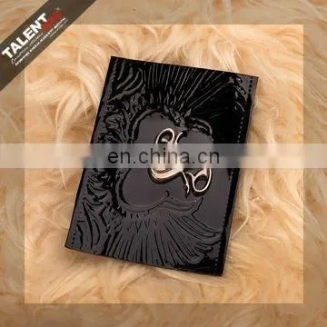 custom denim PU leather with casting metal label