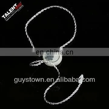 custom emboss brand name logo seal lock tag string for hang tag
