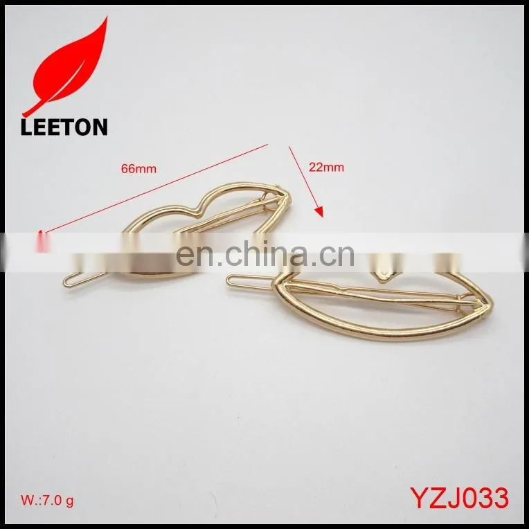 Factory supply mouth shape lady fancy fashion hair clip