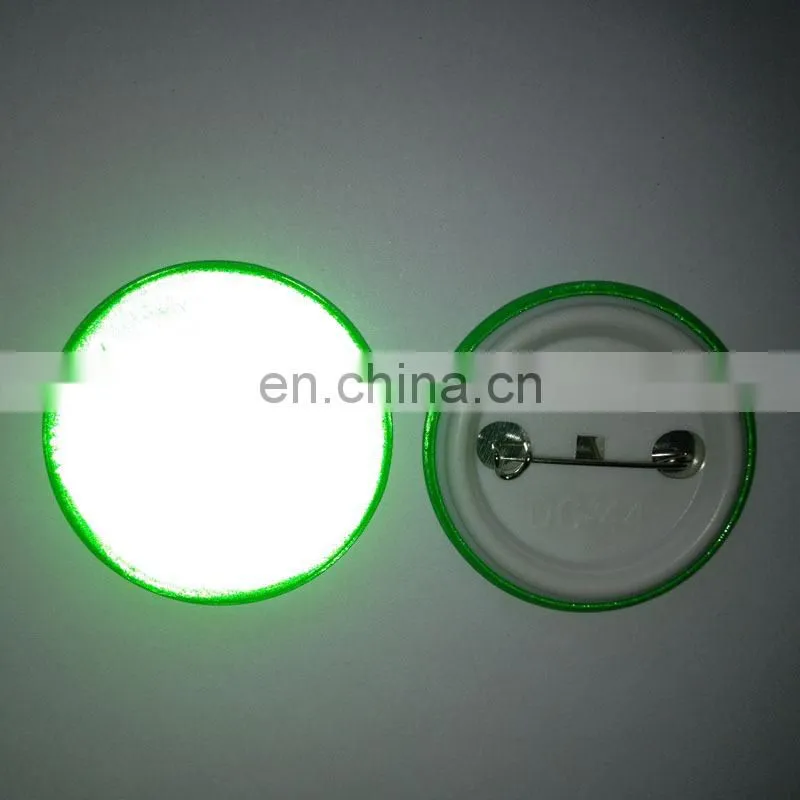 3M high quality promotion shine in the dark reflective badge