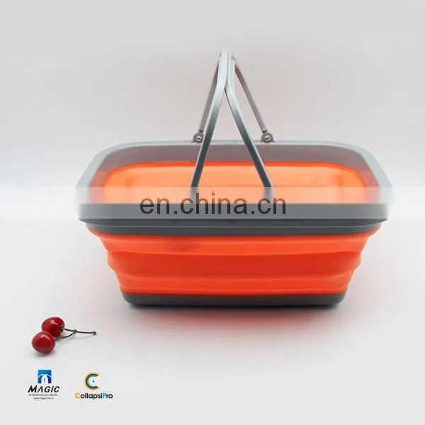 2018 Multi-functional Large Foldable Shopping Basket Collapsible Fruit Vegetables Hand Basket
