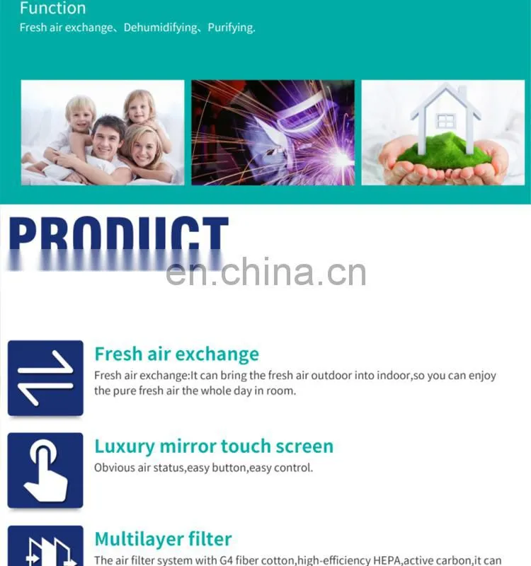 20L/D dehumidifying capacity ceiling mounted whole house ventilated dehumidifier