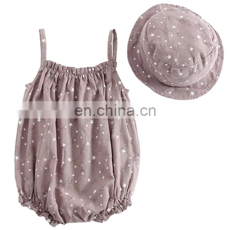 Summer Sleeveless Infant Rompers Casual 100% Cotton Newborn Bodysuit