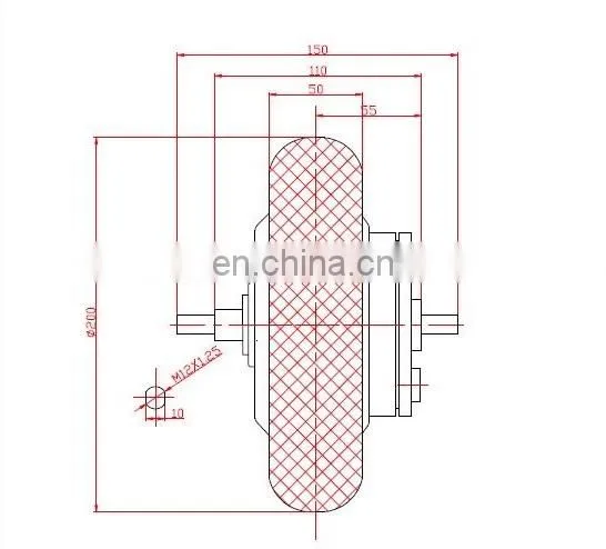 high quality 8" bicycle kit electric gearless hub motor