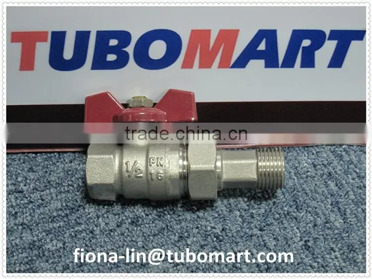 male ball valve with iron handle for gas pipes for brass valves distributors