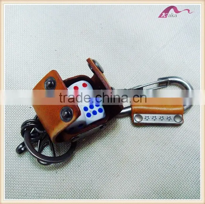 Personalized Men Leather Keychains For Multiple Keys Promotional