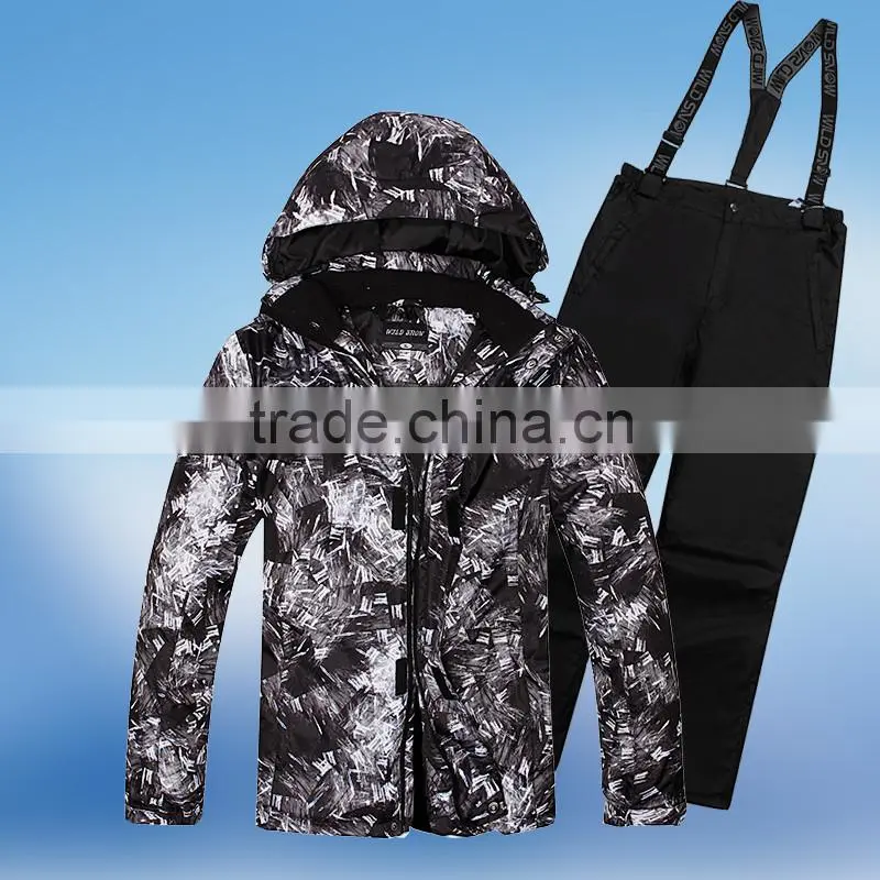 2015 new design winter jacket men ski clothes ski jacket ski pants