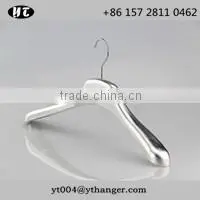 gray fashion velvet flocking hanger with clips for suits