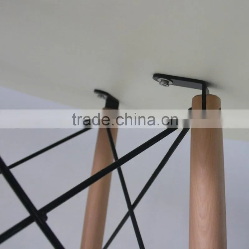 Glass or MDF top with Wood base dining table