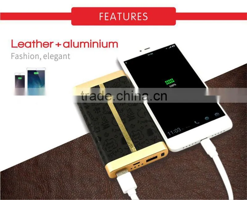 Dual USB outport 10000mah portable charger mobile power bank