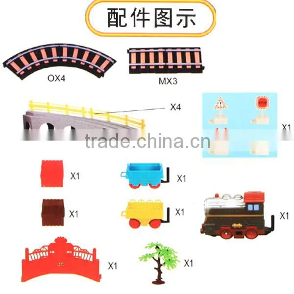 Intelligence early education orbit toys with battery train and light, orbit toys, slot toys