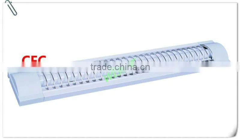 T8 double tube SAA CE ROHS 2x18w fluorescent light fittings with grid cover