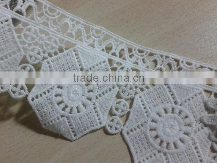 Mitaloo White Lace Trim Cotton Watersoluble Lace M08001